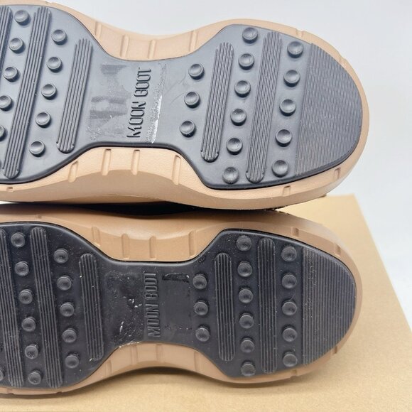 Moon Boot Luna Low Faux Shearling Lined Boots Platform Cognac Suede EU 38 US 7 - Picture 12 of 16